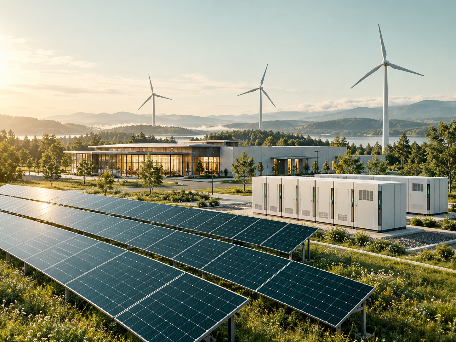 Solar, wind and battery storage